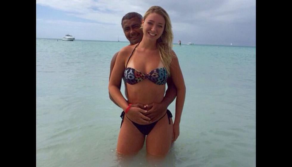 Romario, de 48 años, publicó una foto en su cuenta de Instagram en la que aparece abrazando a Dixie Prat, una jugadora de futvóley de tan solo 19 años. (Instagram Romario)