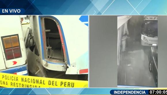 Dejan explosivo debajo de un bus en Independencia. (Foto: captura)