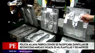 Puente Piedra: PNP allanó fábrica donde falsificaban zapatillas de reconocidas marcas 