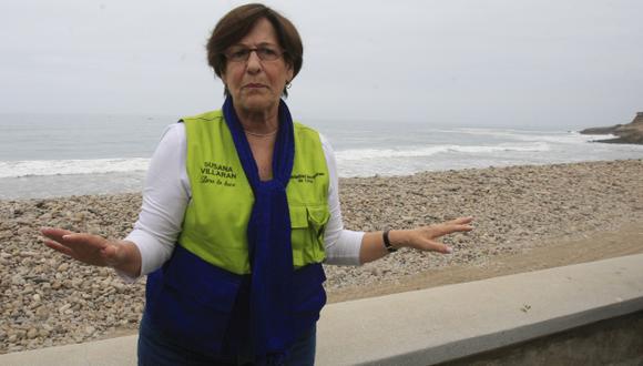 Susana Villarán se enfrenta a alcaldes de distritos costeros por Costa Verde. (Martín Pauca)