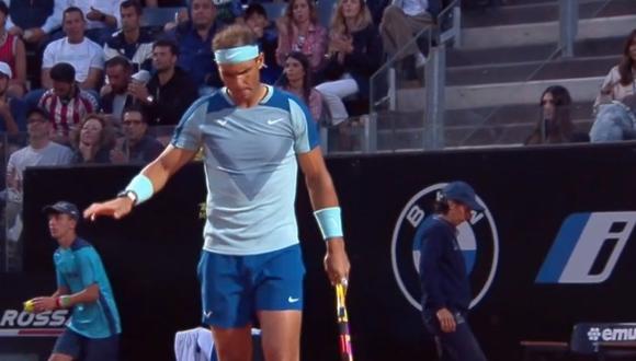 Rafael Nadal se refirió a la molestia que sufre en el pie izquierdo. (Foto: Captura)