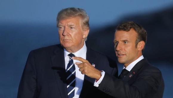 Macron y Trump también hablaron del impuesto a las empresas digitales que impulsa el gobierno francés. (AFP)