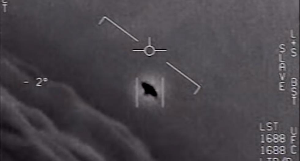 Imagen de abril de 2020. Estos objetos voladores no identificados (ovni) fueron publicados oficialmente por el Pentágono. (Foto: Departamento de Defensa de los Estados Unidos)