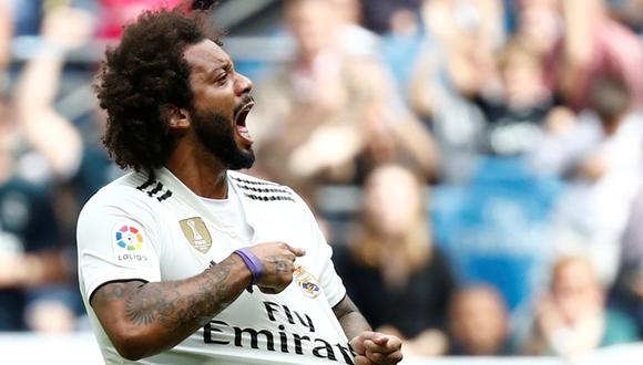 Marcelo anotó el último gol del Real Madrid, el que cortó la racha sin festejos. (Reuters)