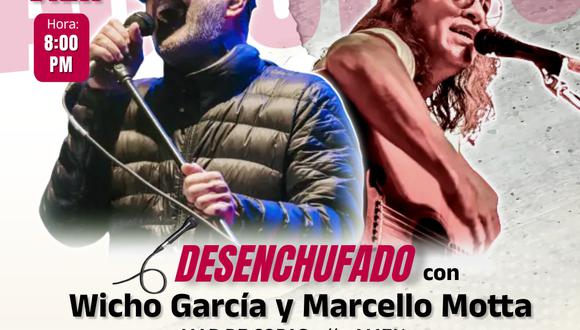 Desenchufado: Wicho García y Marcello Motta se juntan por primera vez en concierto en el Centro de Lima (Instagram: @amenrockperu)