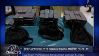 Policía Nacional incautó 320 kilos de droga con destino a España, México y Guatemala