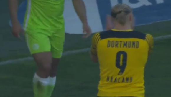 Erling Haaland volvió a marcar con Borussia Dortmund. Foto: Captura de pantalla de Eleven.