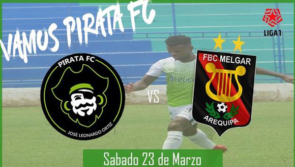 Pirata FC recibe a Melgar, duelo de equipos urgidos de triunfo para salir de la incómoda posición. (Foto: Pirata FC)