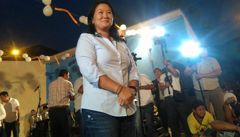 Keiko Fujimori realizó mitin de campaña proselitista en Comas. (Álvaro Reyes)