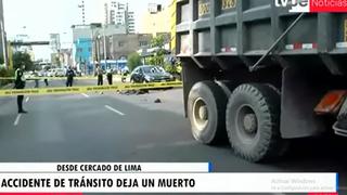 Cercado de Lima: motociclista murió arrollado tras impactar con camión en la Av. Arenales