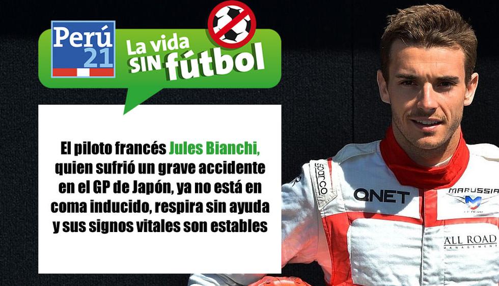 Jules Bianchi muestra signos de mejoría. (Perú21)