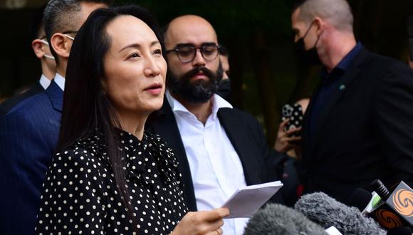 Esta semana, la hija del fundador de Huawei, estuvo en prisión domiciliaria desde el 2018. Al igual que los canadienses que fueron acusados de ser espías. (Foto: Don MacKinnon / AFP)