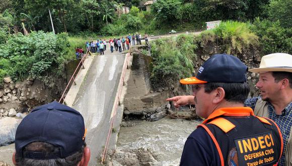 Indeci anuncia que se declarará en estado de emergencia el distrito de Huayopata. (Foto: Indeci)