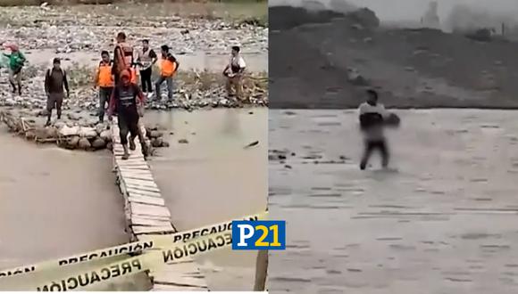 Niño muere ahogado en el río Chillón. (Foto: Captura América Noticias)