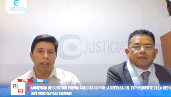 Pedro Castillo cumple 18 meses de prisión preventiva (Foto: captura Justicia TV)