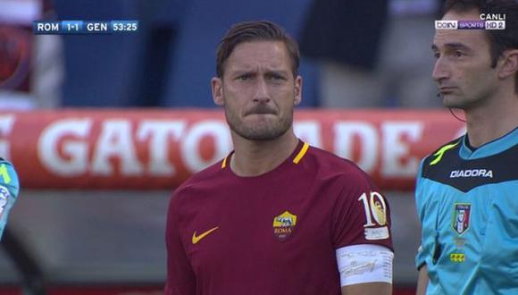 Francesco Totti ingresó a los 52 minutos.