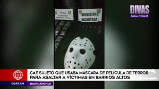Barrios Altos: Capturan a delincuente que usaba máscara de asesino ‘Jason’ de ‘Viernes 13’ [VIDEO]