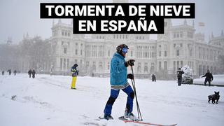 Madrid: intensa nevada sorprende a españoles en la capital
