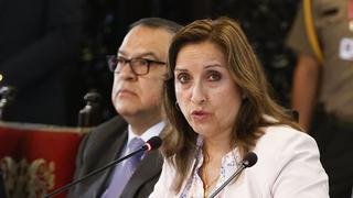 Dina Boluarte asegura que el Gobierno promueve el diálogo nacional “en busca de la paz social”