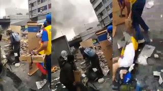 ¡Impactantes imágenes! Captan el preciso momento en que un proyectil derriba a un manifestante en Ecuador [VIDEO]