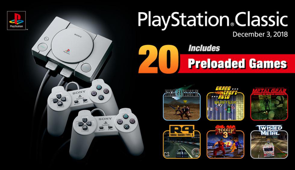PlayStation Classic llegará a las tiendas en diciembre y estos son los 20 juegos precargados que incluirá. (Fotos: PlayStation)
