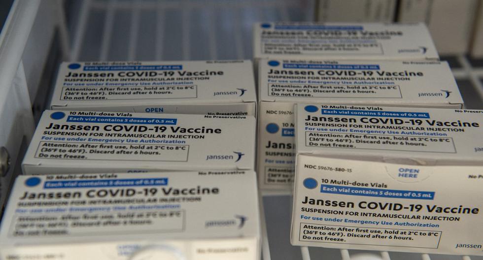Imagen de cajas de vacunas Johnson & Johnson contra el coronavirus. (Joseph Prezioso / AFP).