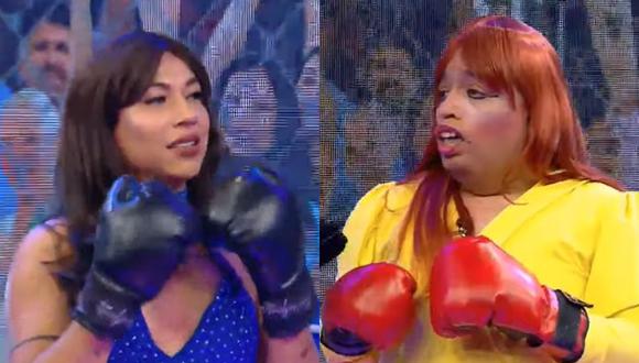 “JB en ATV”: así fue la parodia de la ‘pelea del siglo’ entre Magaly Medina y Jazmín Pinedo. (Foto: captura de video)
