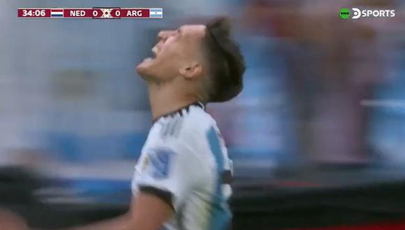 Gol de Nahuel Molina para el 1-0 de Argentina vs. Países Bajos en Qatar 2022. (Foto: DirecTV Sports)