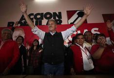 Al 86.6% del conteo de votos, Jorge Muñoz es el electo alcalde de Lima con 34.8%