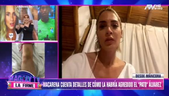 Macarena Gastaldo contó detalles de los maltratos que sufrió al lado del futbolista Patricio Álvarez. (Foto: Captura Magaly TV: La Firme)