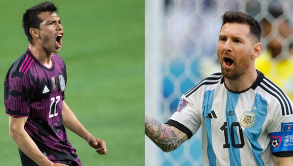 El once titular de Argentina y México por el Mundial Qatar 2022. (Foto: composición Agencias)