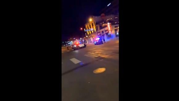 Los hechos ocurrieron en el bloque 29 de la avenida Hennepin, en el barrio residencial de Minneapolis Uptown. En redes sociales se capturaron imágenes de la policía en la zona. (Captura/ Twitter/@FranceNews24)