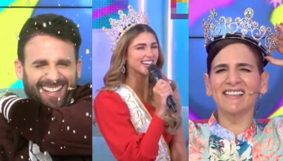 Alessia Rovegno se presentó en el programa de Rodrigo González tras ganar la corona del Miss Perú Universo. (Foto: Captura Willax TV).