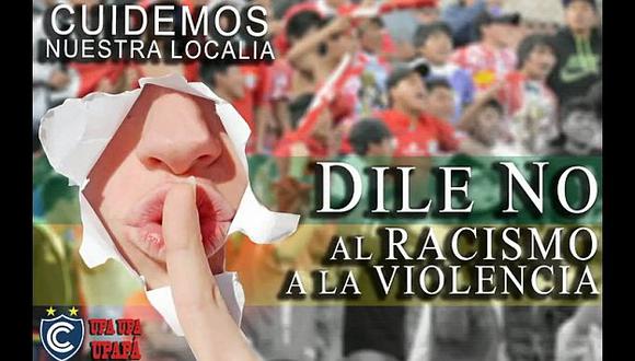 Club cusqueño inicia campaña contra racismo, pero... (Captura de Cienciano Del Cusco en YouTube)