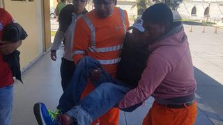 21 heridos tras enfrentamiento entre policías y obreros en Arequipa