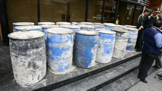 Incautan más de 2 millones de kilos de insumos químicos para drogas en 2013