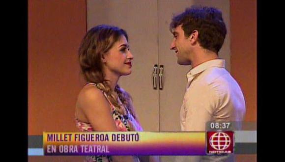 Milett Figueroa debutó en el teatro en la obra ‘Travesuras Conyugales’. (Captura de TV)