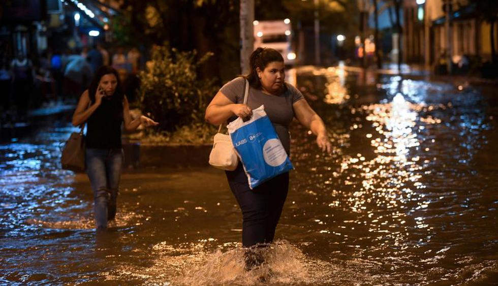 Brasil: Al menos cinco muertos por lluvias torrenciales en Río de Janeiro. (Foto: AFP)