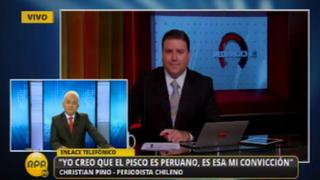 Christian Pino, periodista chileno despedido: "El pisco es peruano, esa es mi convicción"