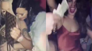 Difunden video de Demi Lovato y Eiza González bailando con desnudistas en centro nocturno 