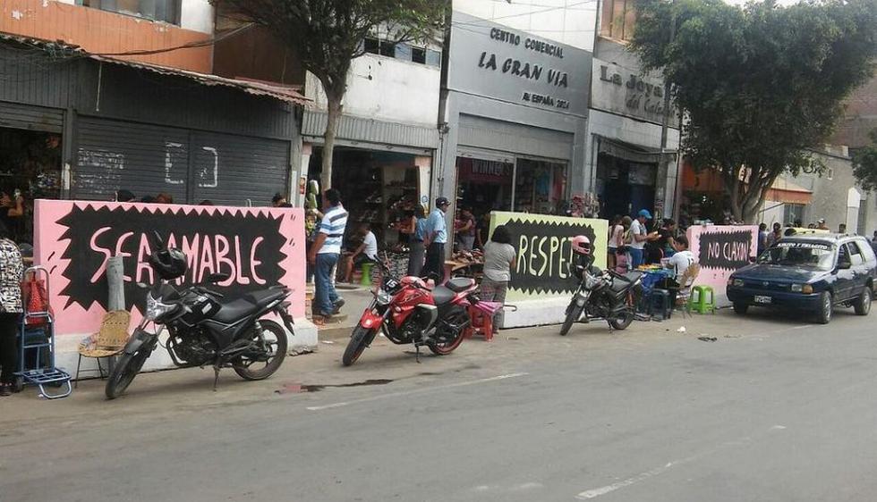 Alcalde de Trujillo instaló 42 muros para luchar contra el comercio ambulante (Foto: Diario Correo)