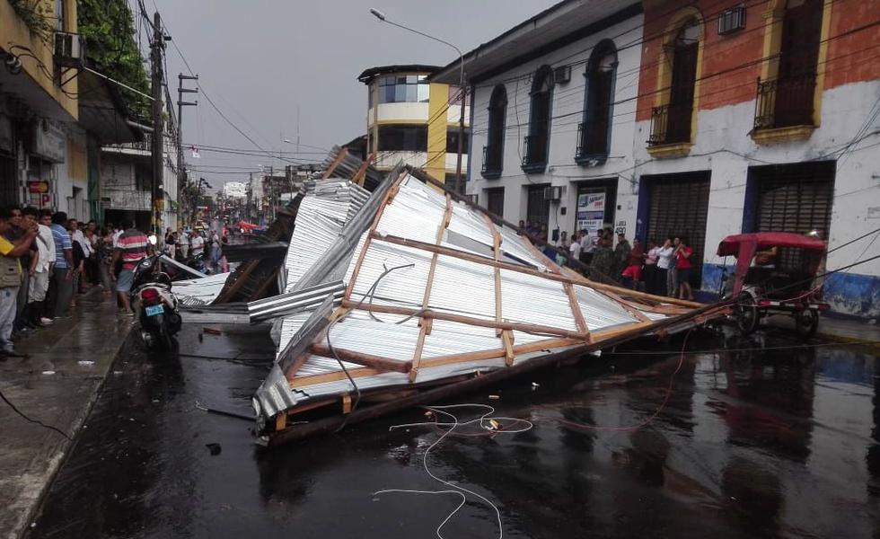 Hasta el momento, se reporta una persona herida y la caída de calaminas de 8 viviendas del centro(COEN)