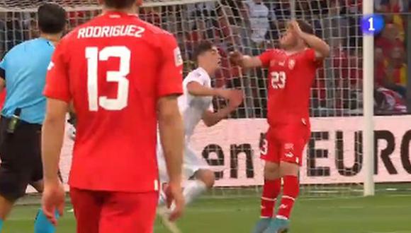 La genial jugada de Gavi en el España vs. Suiza, por la UEFA Nations League. (Captura: La 1)