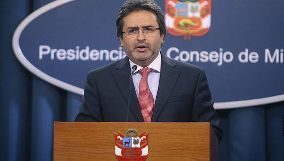 Juan Jiménez ofreció una conferencia de prensa en la PCM. (Perú21)