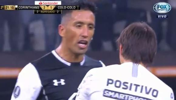 Así fue el cruce entre Lucas Barrios y Ángel Romero en Copa Libertadopres 2018. (Captura: YouTube)