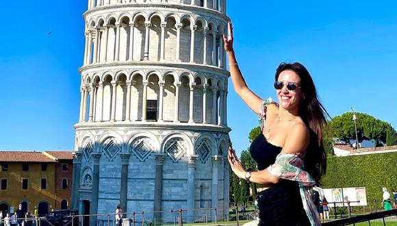 Rosángela Espinoza conoció la Torre de Pisa. (Foto: @rosangelaeslo).