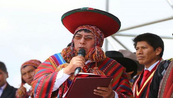 Alcalde de Chinchero agradeció en quechua al Gobierno por construcción de aeropuerto. (Andina)