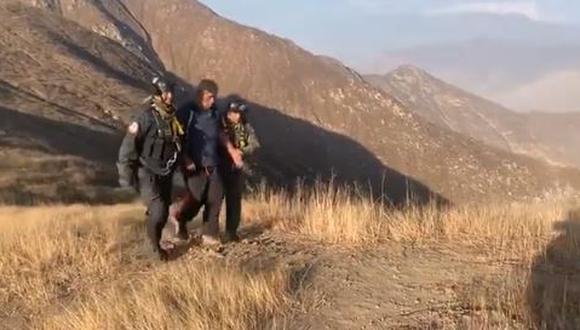 Rienzi Piero Reyes Romero (41) se extravió durante una caminata de trekking. (Captura)