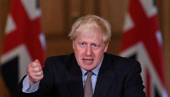 El primer ministro británico Boris Johnson habla durante una conferencia de prensa virtual en Downing Street, Londres, Reino Unido, el 9 de septiembre de 2020. (Stefan Rousseau/Pool vía REUTERS).