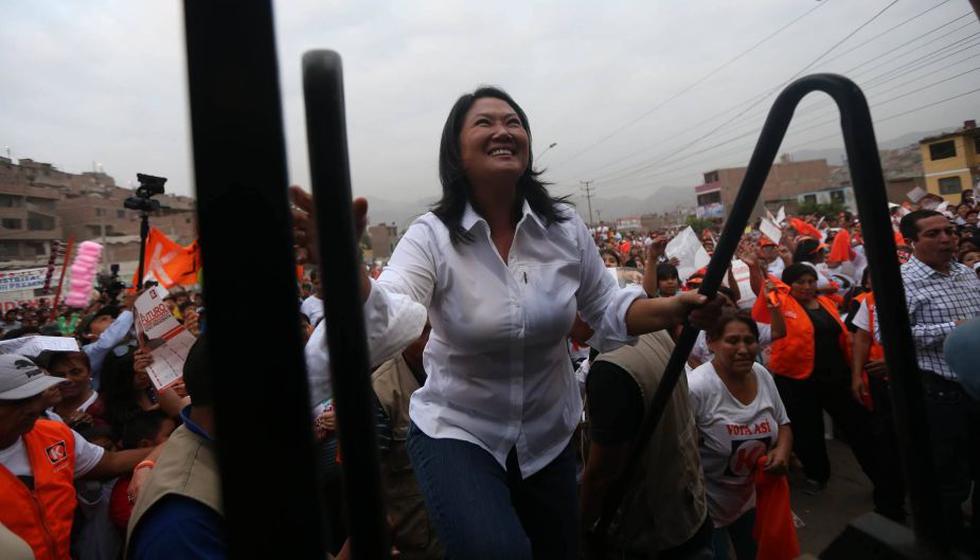 Keiko Fujimori cumplió actividades proselitistas en San Juan de Lurigancho. (Luis Centurión/Perú21)